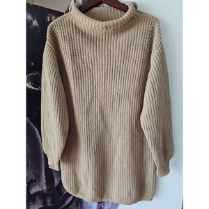 Wilfred‎ Brown Long Length Merino Wool Turtleneck Knit Pullover Sweater Size S